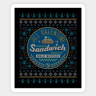 Jill Valentine Sandwich Christmas Sticker